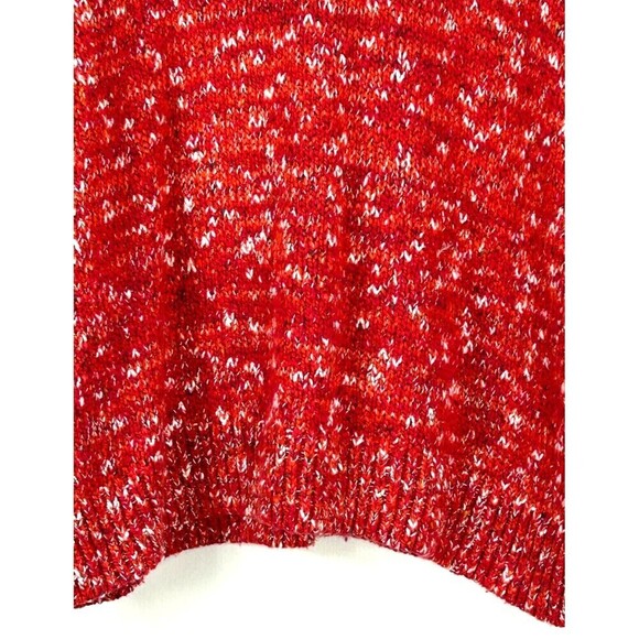 Goodthreads Women Sz XL Short Crewneck Popcorn Marled Red Long Sleeve Sweater R2 - Picture 9 of 13